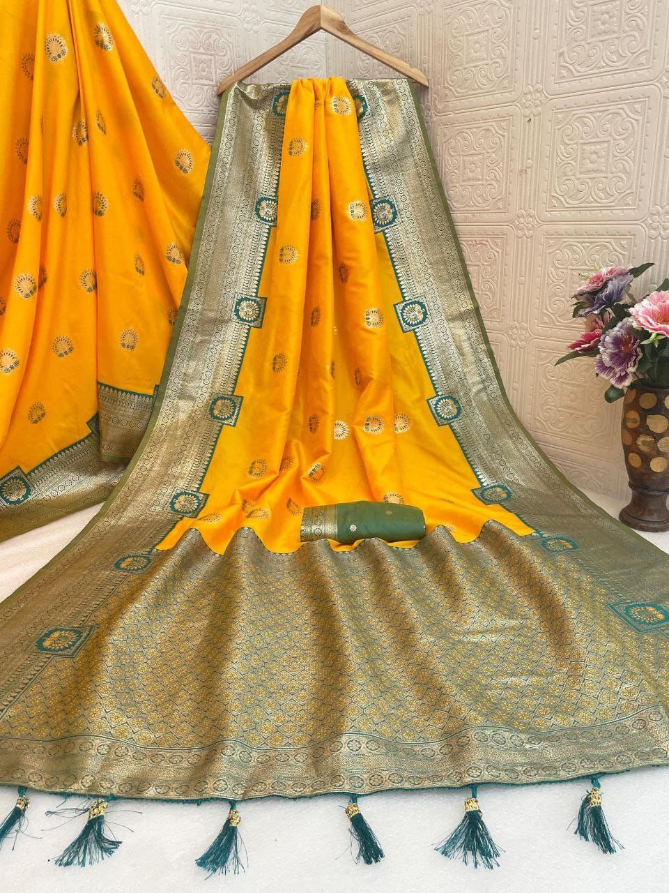 Regal  Silk Saree with Grand Zari Work -  YELLOW