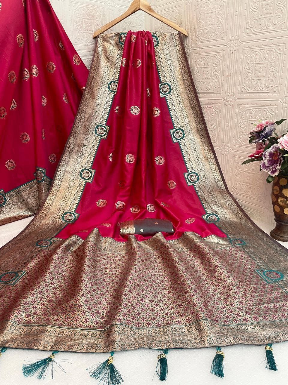 Regal  Silk Saree with Grand Zari Work -  MAROON