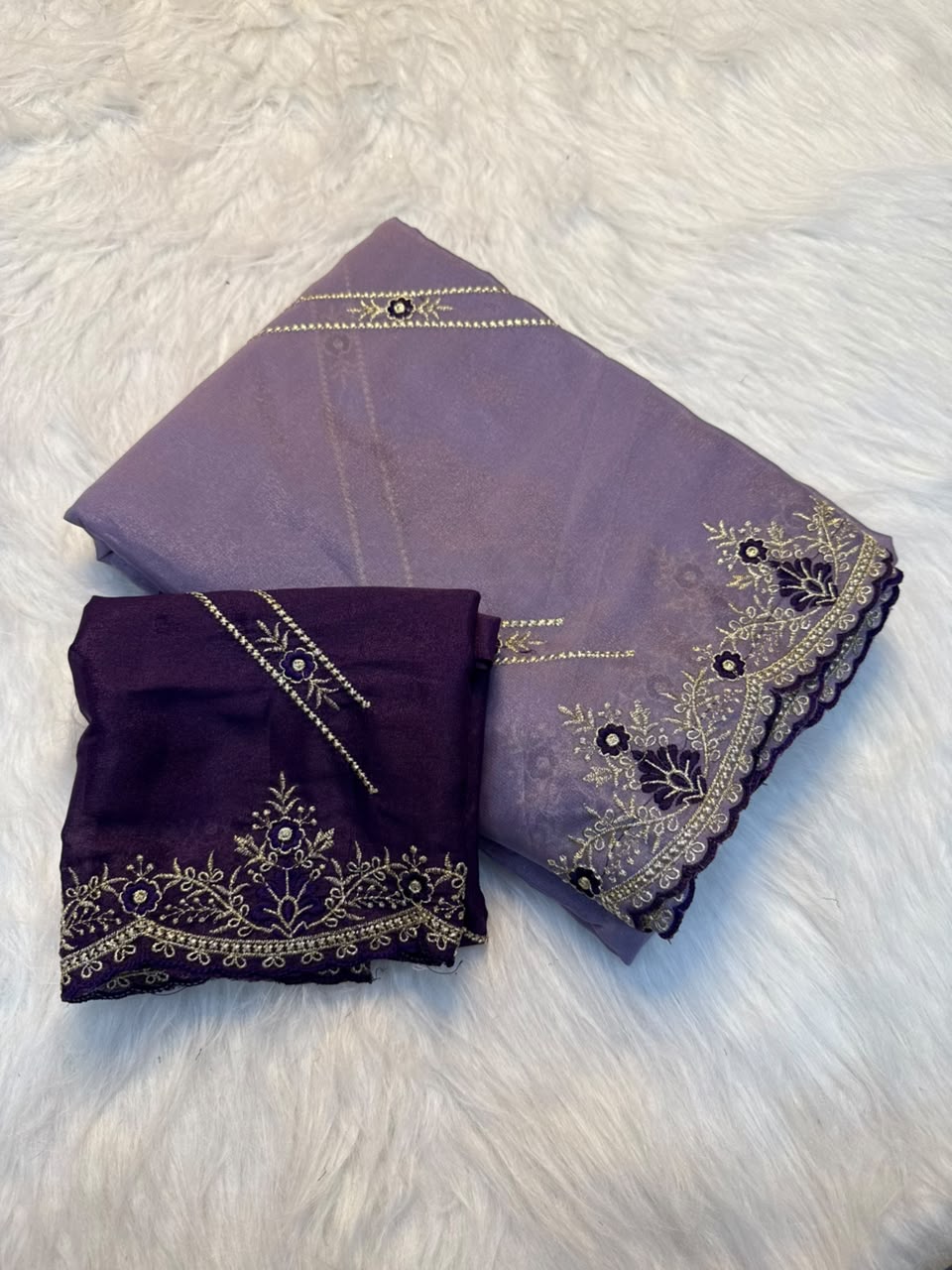 Mehreen Elegance Georgette Saree  -PURPLE