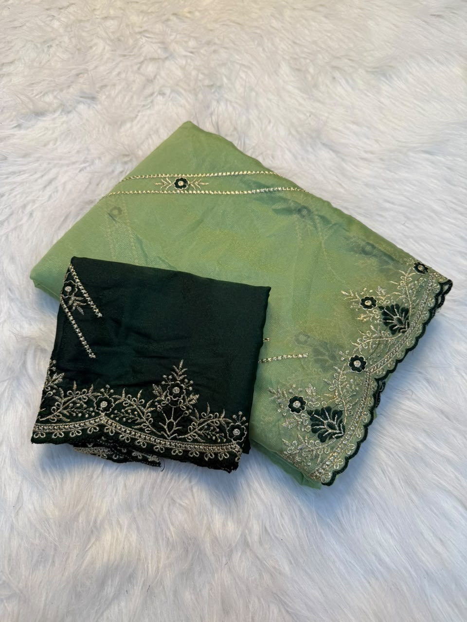 Mehreen Elegance Georgette Saree  -GREEN