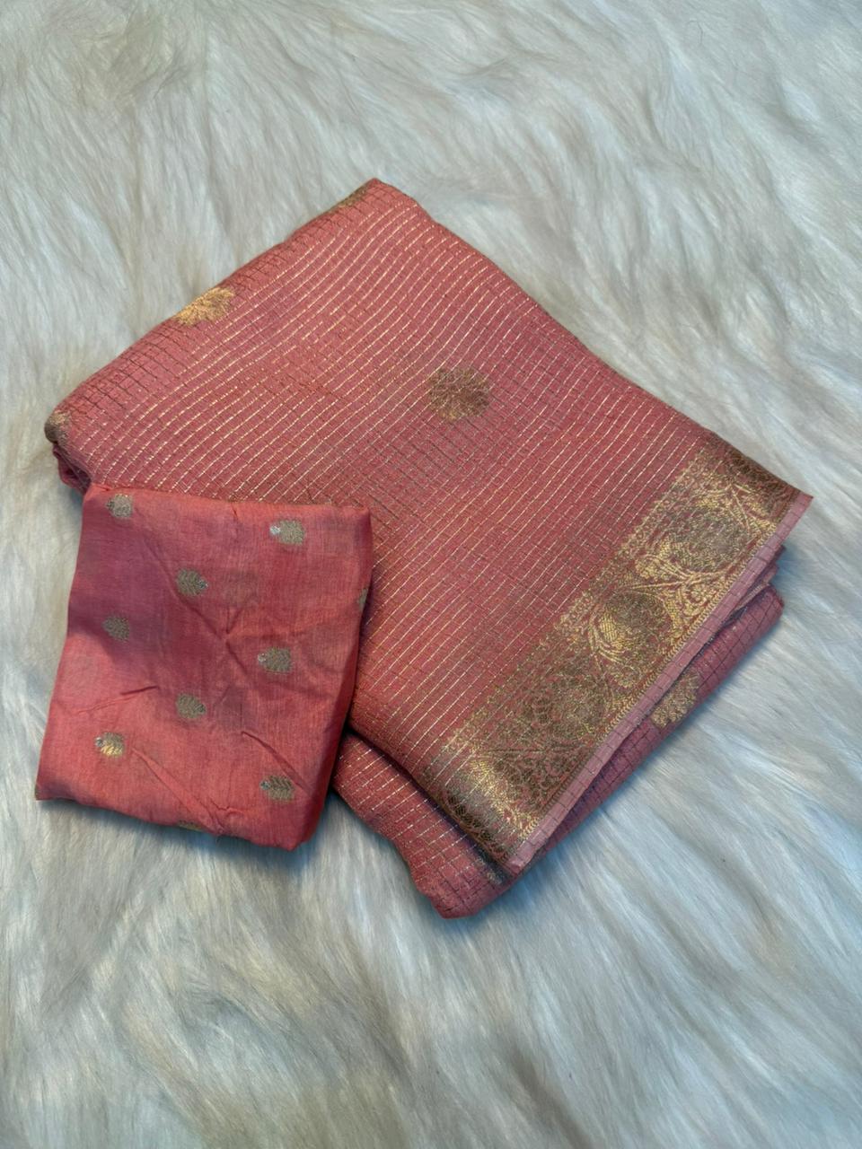 Kesari Kanchan Viscose Georgette Saree-PINK