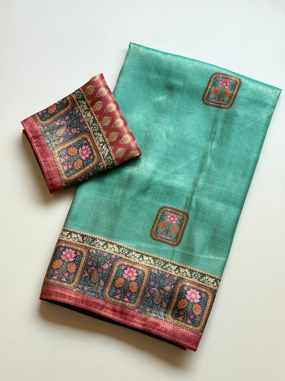 Roopkala Premium Jari Weaving Softy Silk Saree - SKY